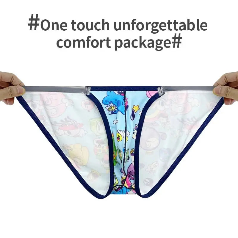 Playful Cartoon Bikini Briefs - WOWihte