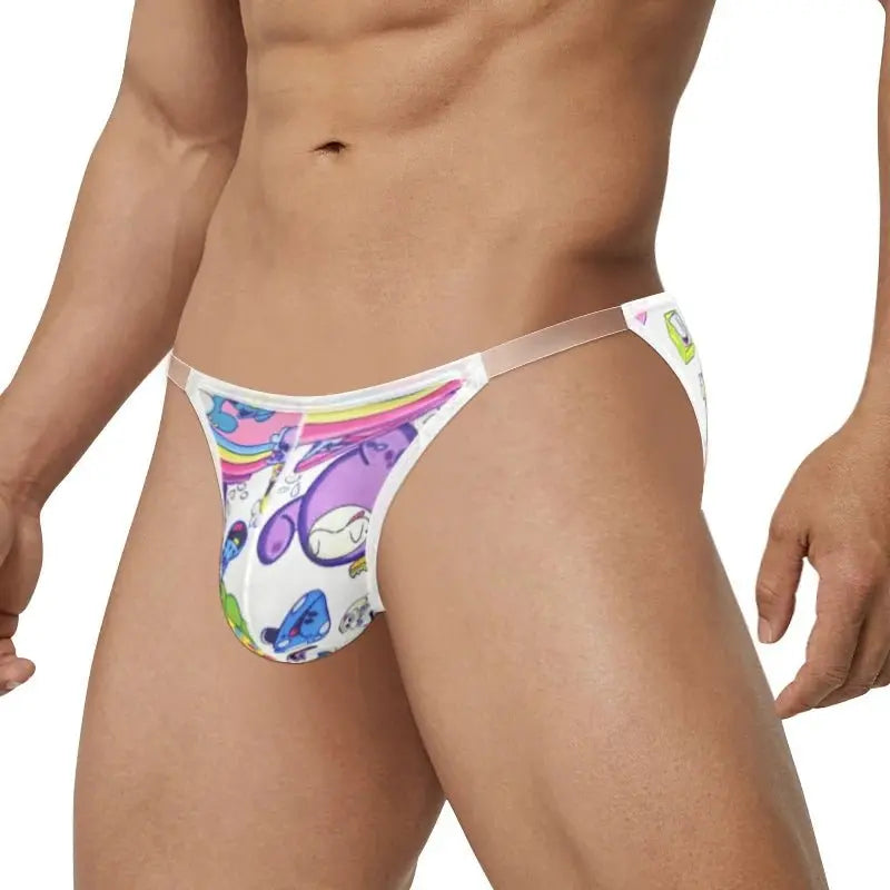 Playful Cartoon Bikini Briefs - WOWihte