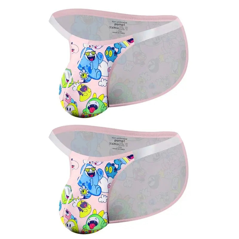 Playful Cartoon Bikini Briefs - WOWihte