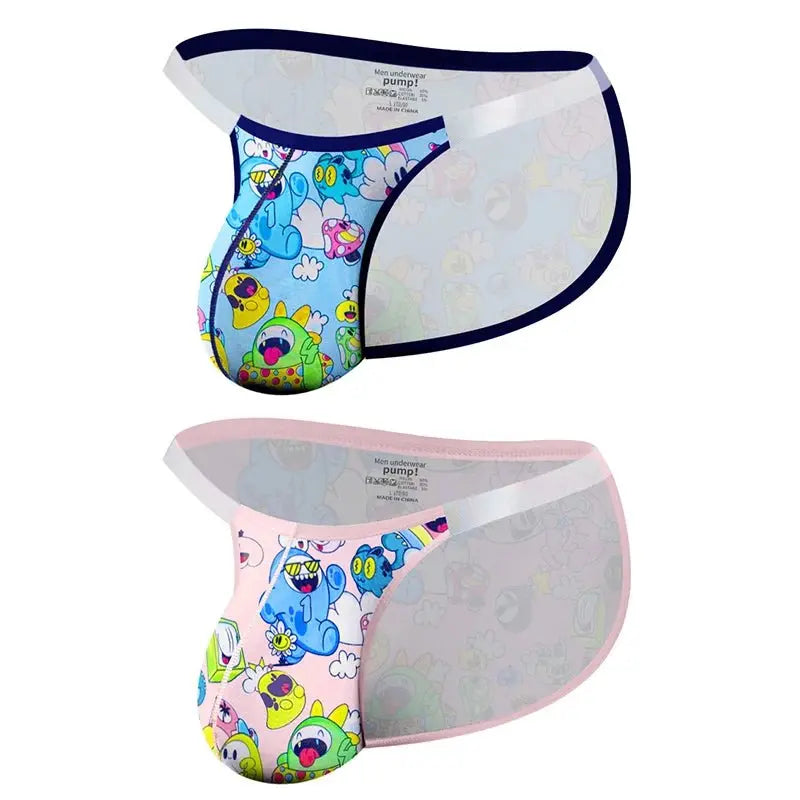 Playful Cartoon Bikini Briefs - WOWihte