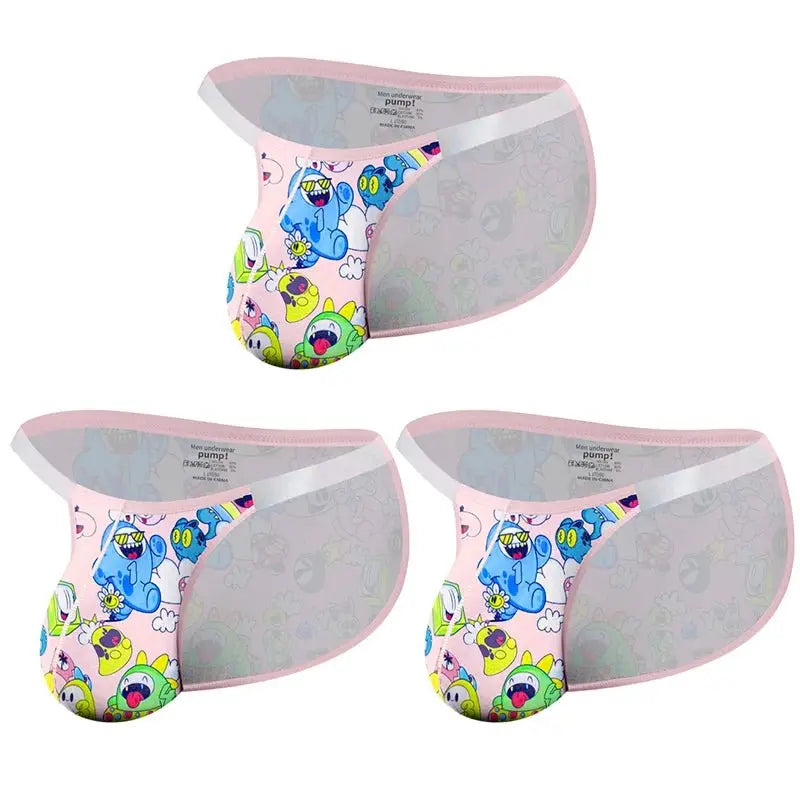 Playful Cartoon Bikini Briefs - WOWihte