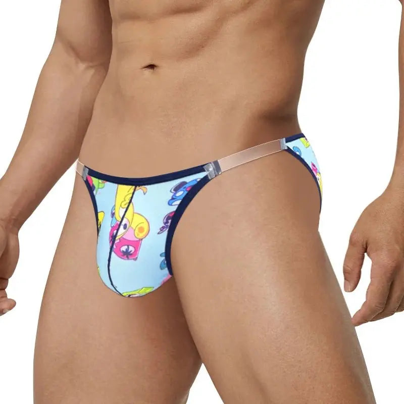 Playful Cartoon Bikini Briefs - WOWihte