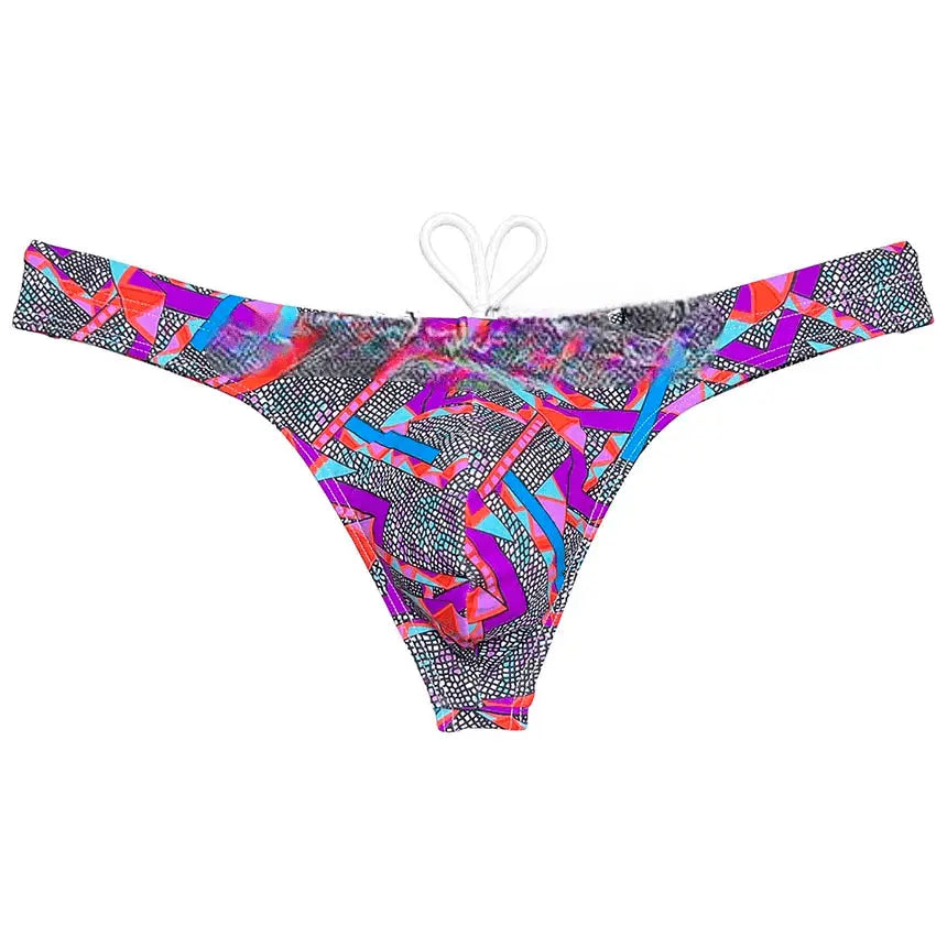 Polychrome Bikini Swim Thong - WOWihte