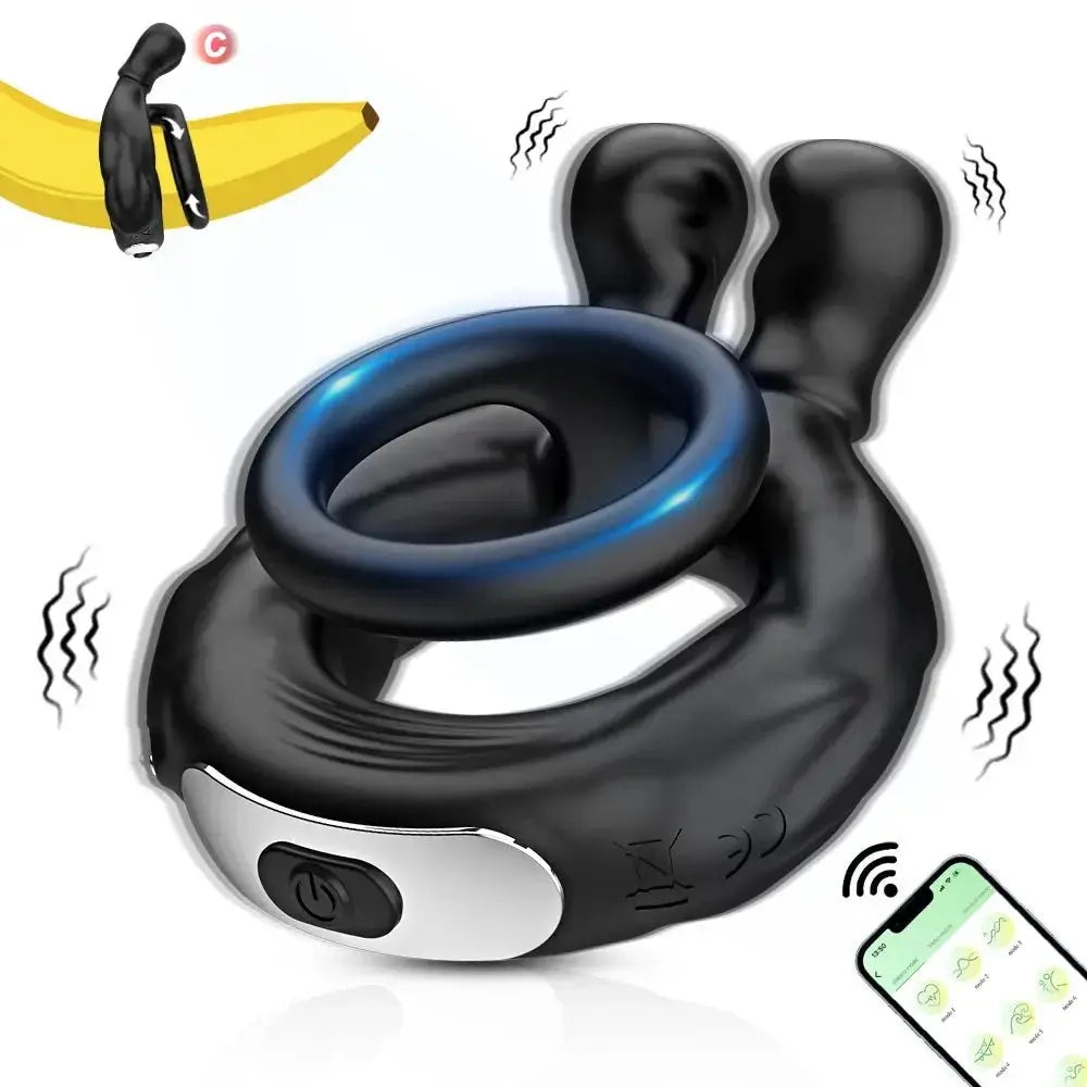 Powerful Vibrating Enhancement Ring Device - WOWihte