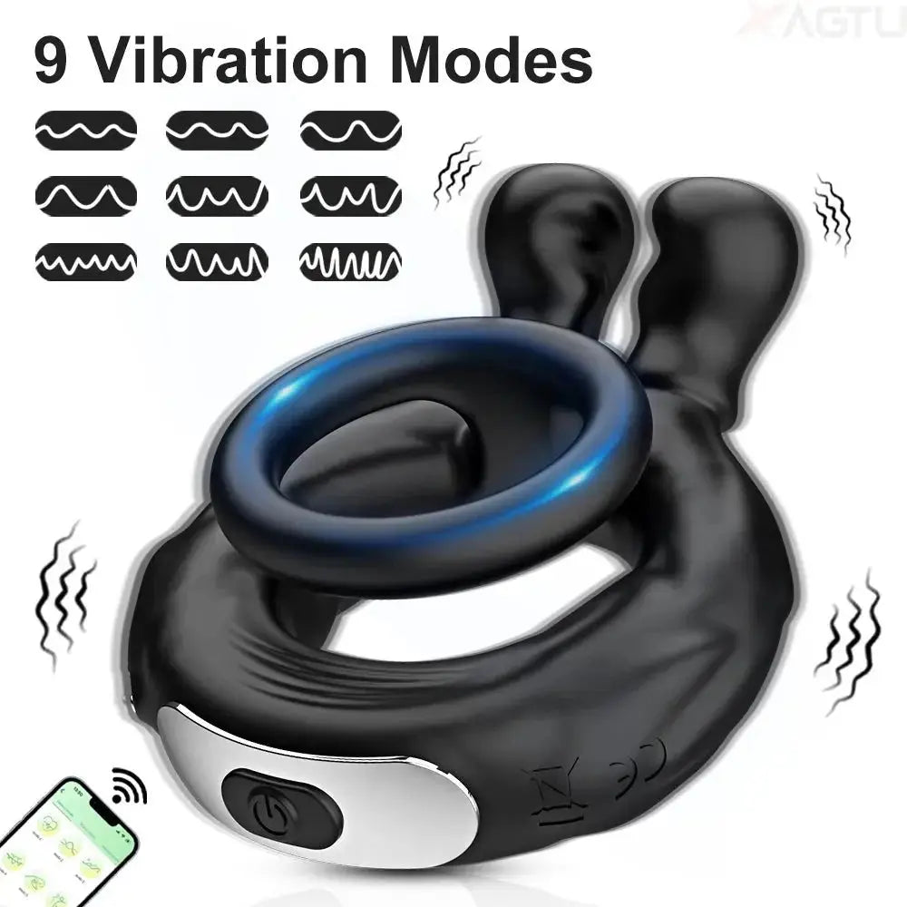Powerful Vibrating Enhancement Ring Device - WOWihte
