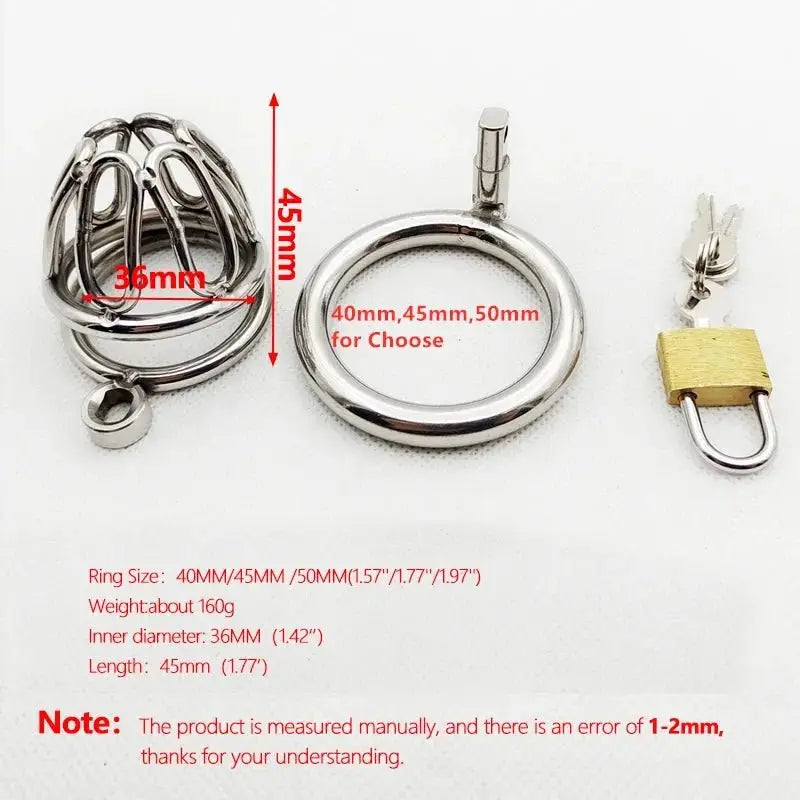 Premium Stainless Steel Chastity Device - WOWihte