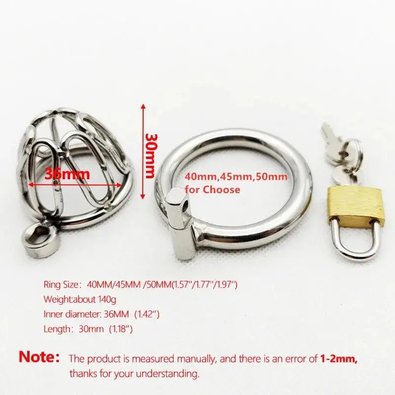 Premium Stainless Steel Chastity Device - WOWihte