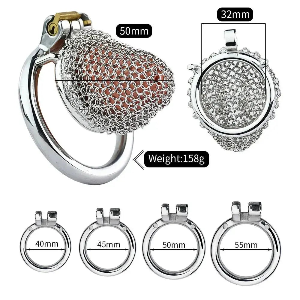 Premium Stainless Steel Chastity Device - WOWihte