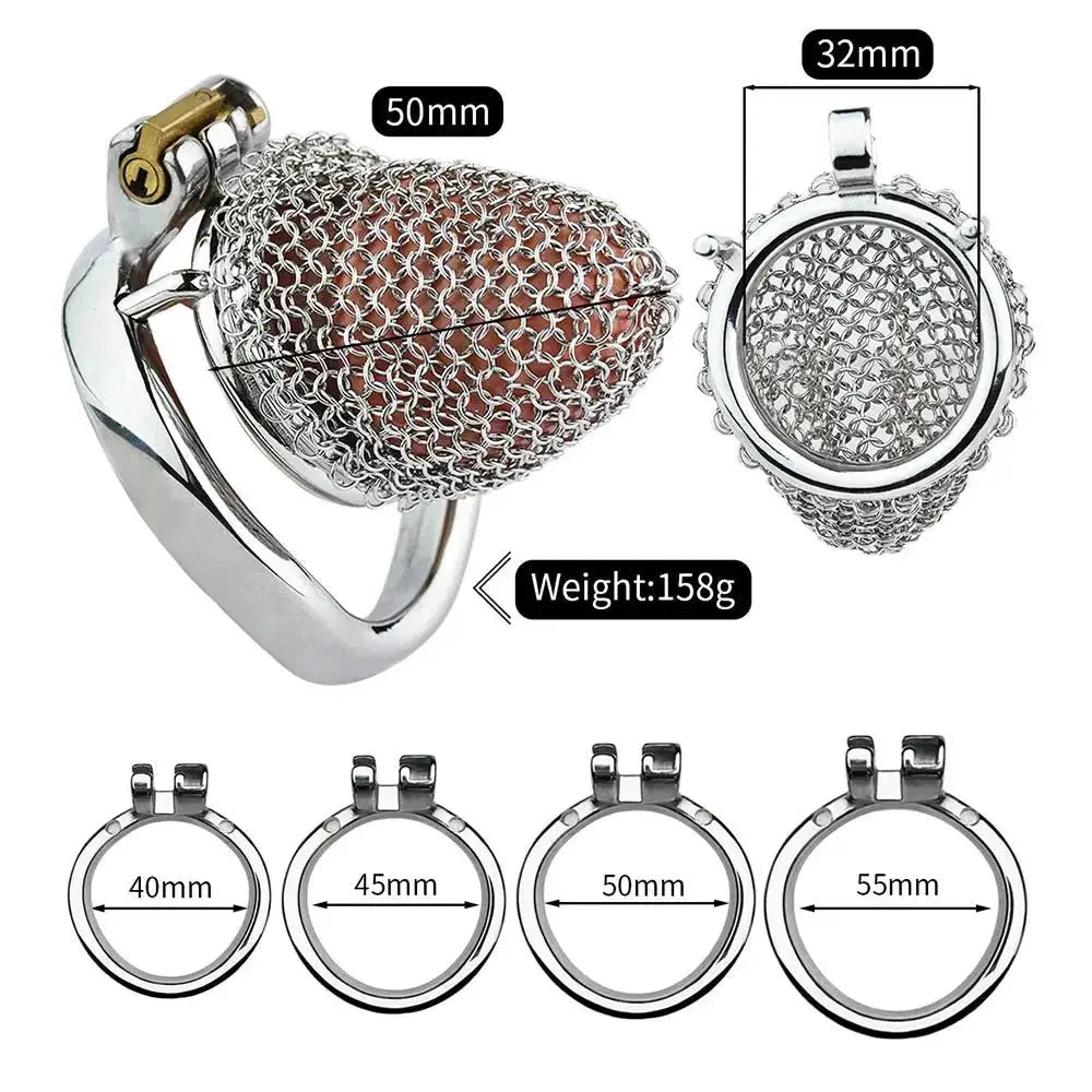 Premium Stainless Steel Chastity Device - WOWihte
