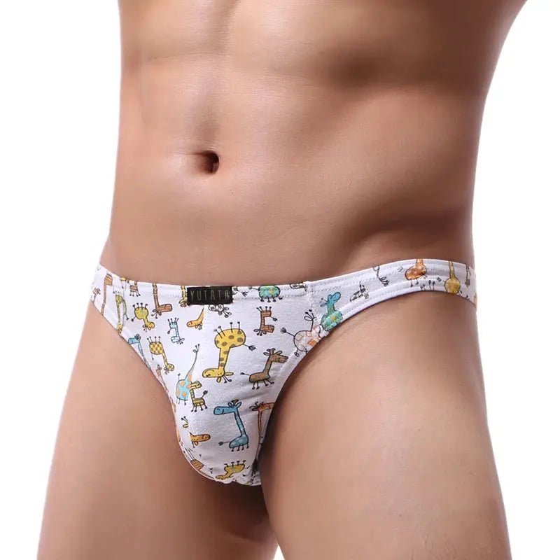 Print Cotton Men's Thong Collection - WOWihte