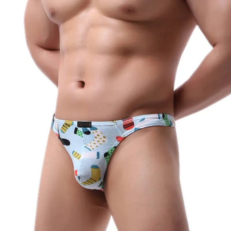 Print Cotton Men's Thong Collection - WOWihte