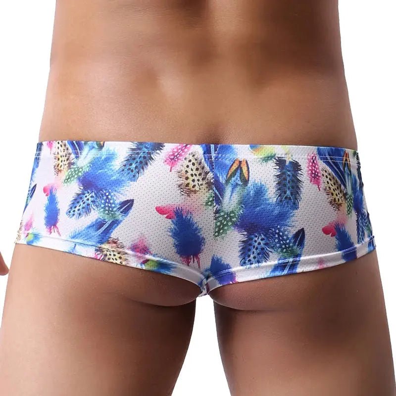 Printed Breathable Low Waist Boxers - WOWihte