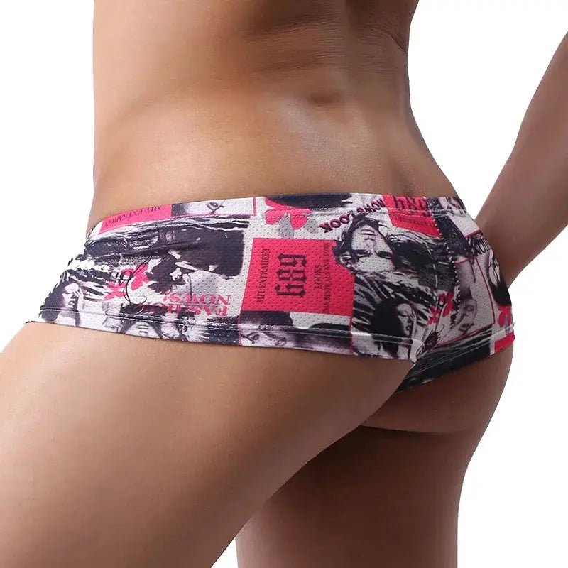 Printed Breathable Low Waist Boxers - WOWihte