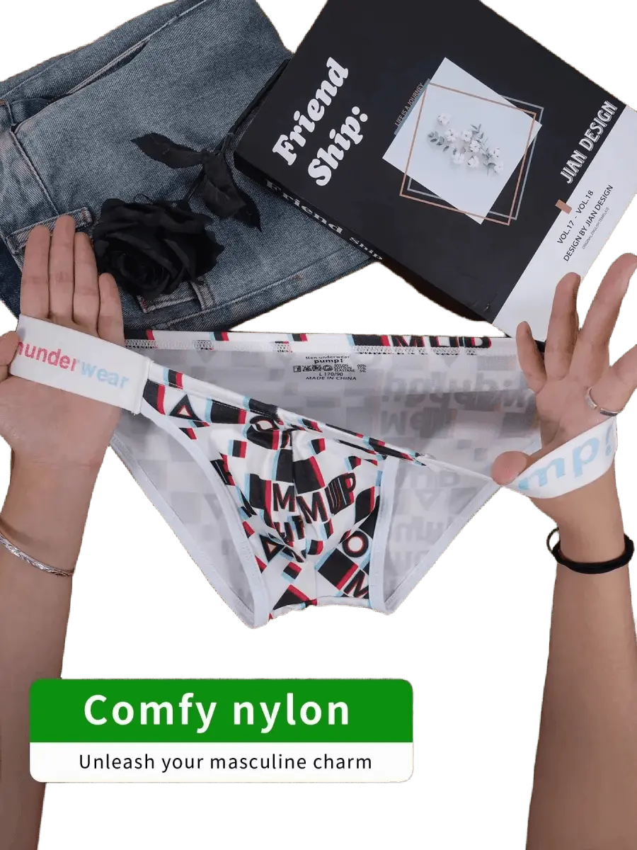 Printed Briefs U - Pouch Design - WOWihte