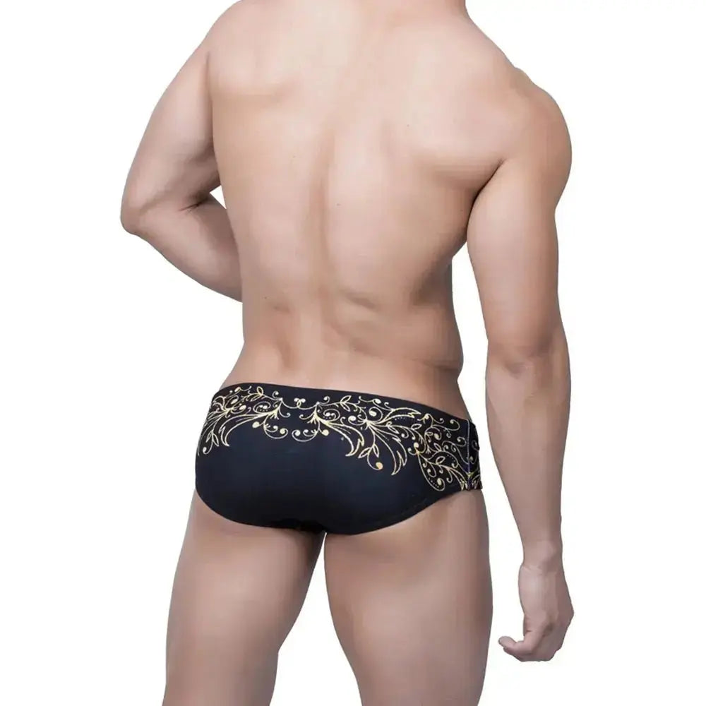 Printed Stretch Swim Briefs - WOWihte