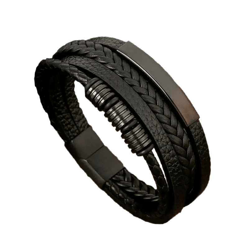 Punk Style Leather Men's Bracelet - WOWihte