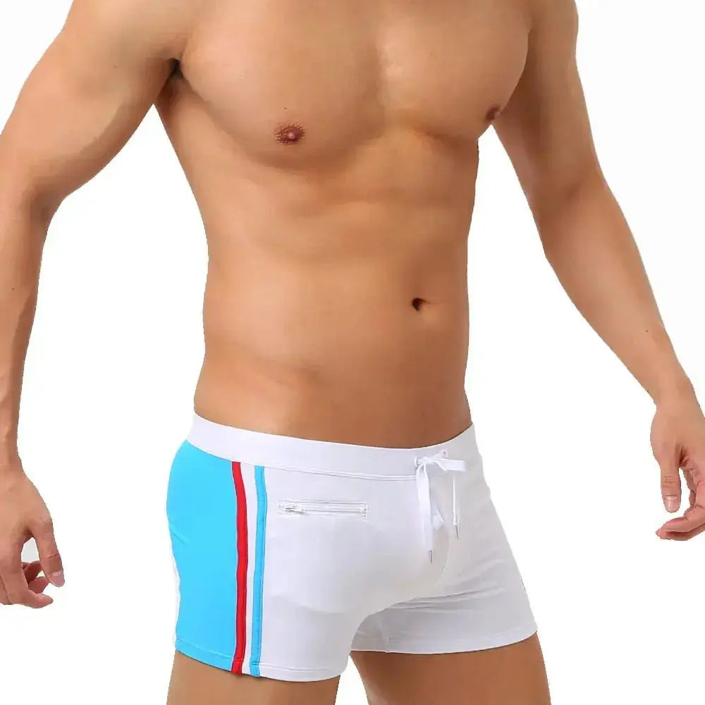 Push - Up Pocket Swim Trunks - WOWihte