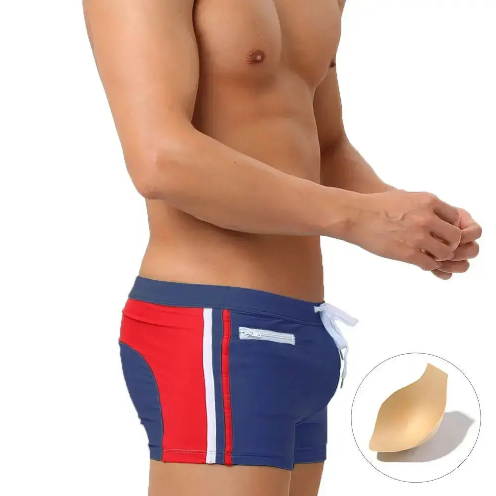 Push - Up Pocket Swim Trunks - WOWihte