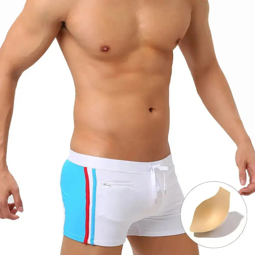 Push - Up Pocket Swim Trunks - WOWihte