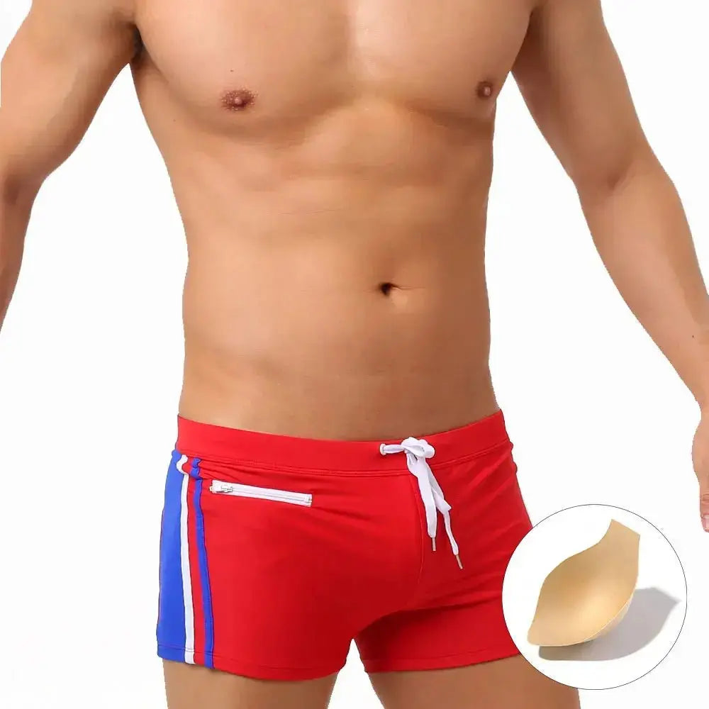 Push - Up Pocket Swim Trunks - WOWihte