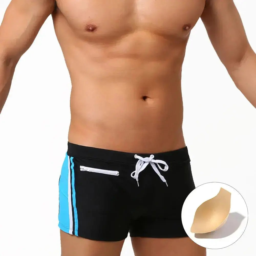 Push - Up Pocket Swim Trunks - WOWihte