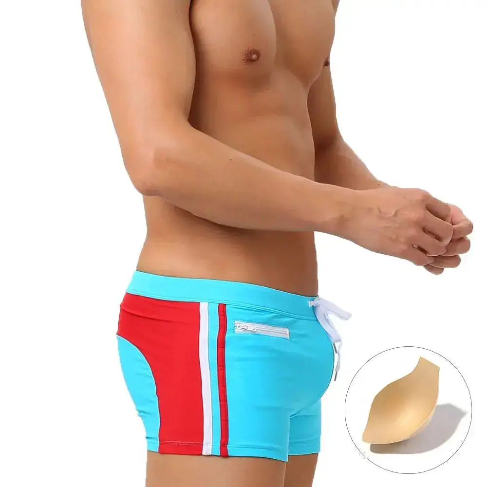 Push - Up Pocket Swim Trunks - WOWihte