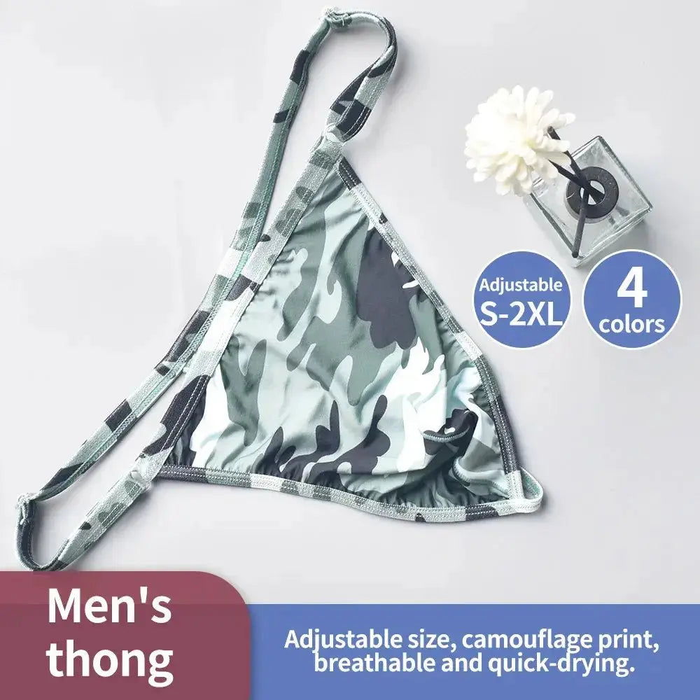Quick - Dry Camo Men's Thongs - WOWihte