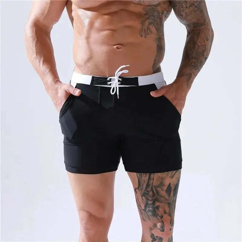 Quick-Dry Competition Swim Trunks - WOWihte