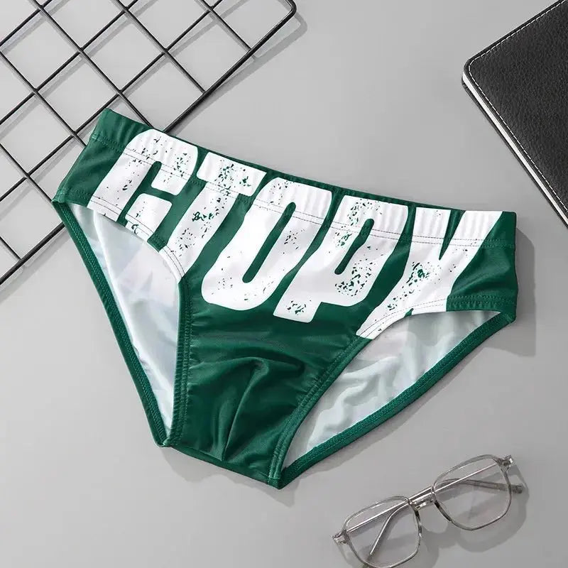 Quick Dry Low Waist Swim Briefs - WOWihte