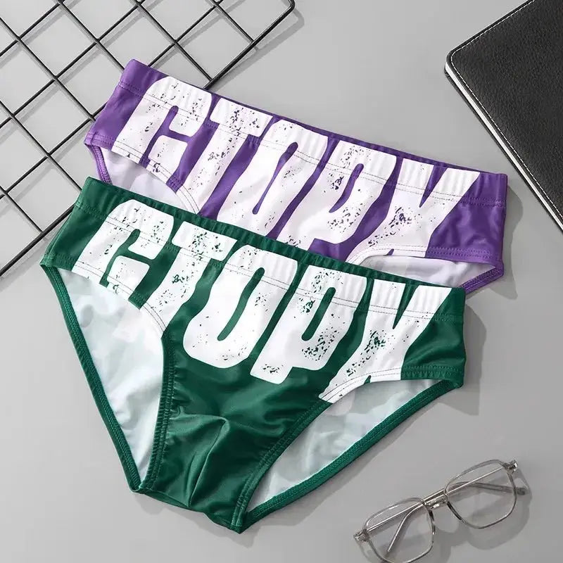 Quick Dry Low Waist Swim Briefs - WOWihte