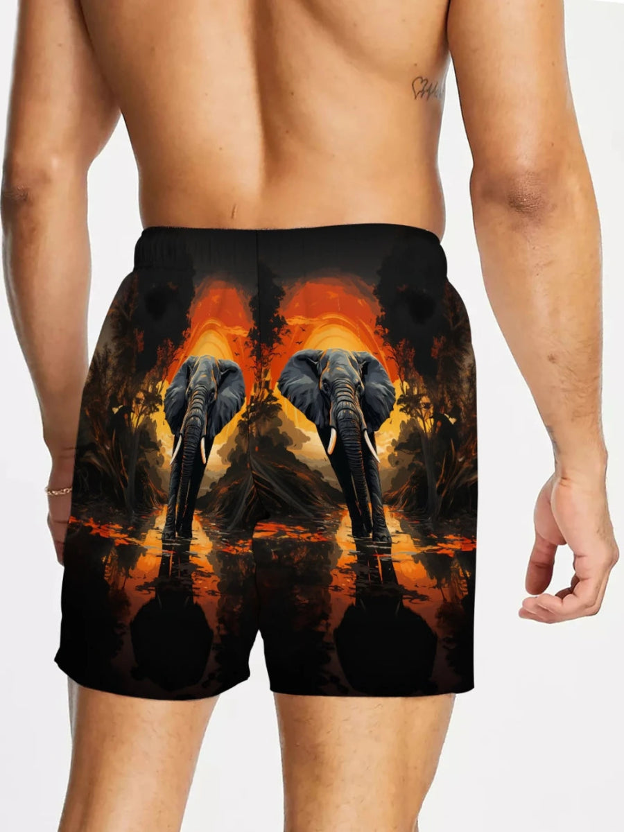 Quick - Dry Men's Pocketed Beach Shorts - WOWihte