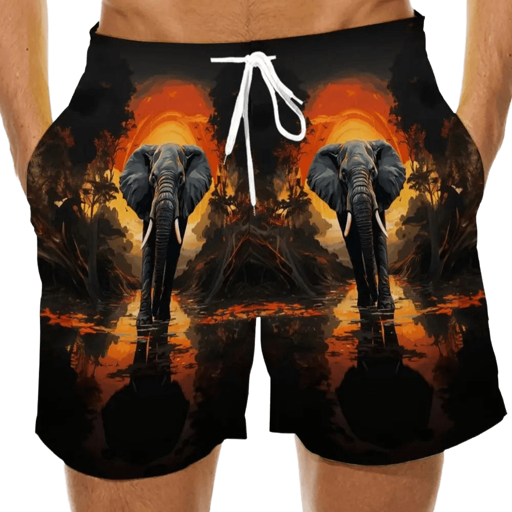 Quick - Dry Men's Pocketed Beach Shorts - WOWihte