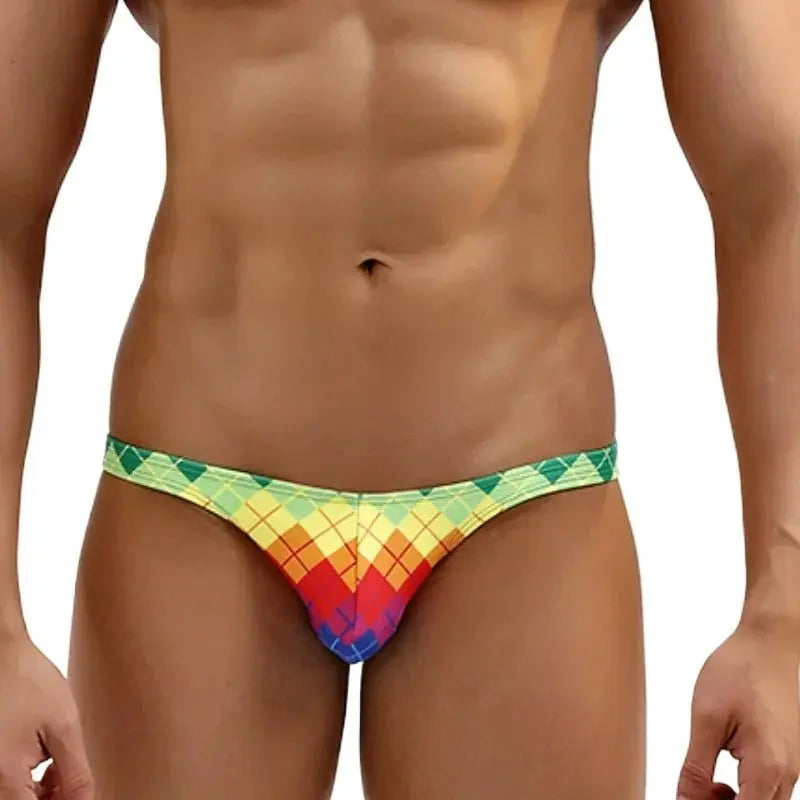 Rainbow Grid Swimwear - WOWihte