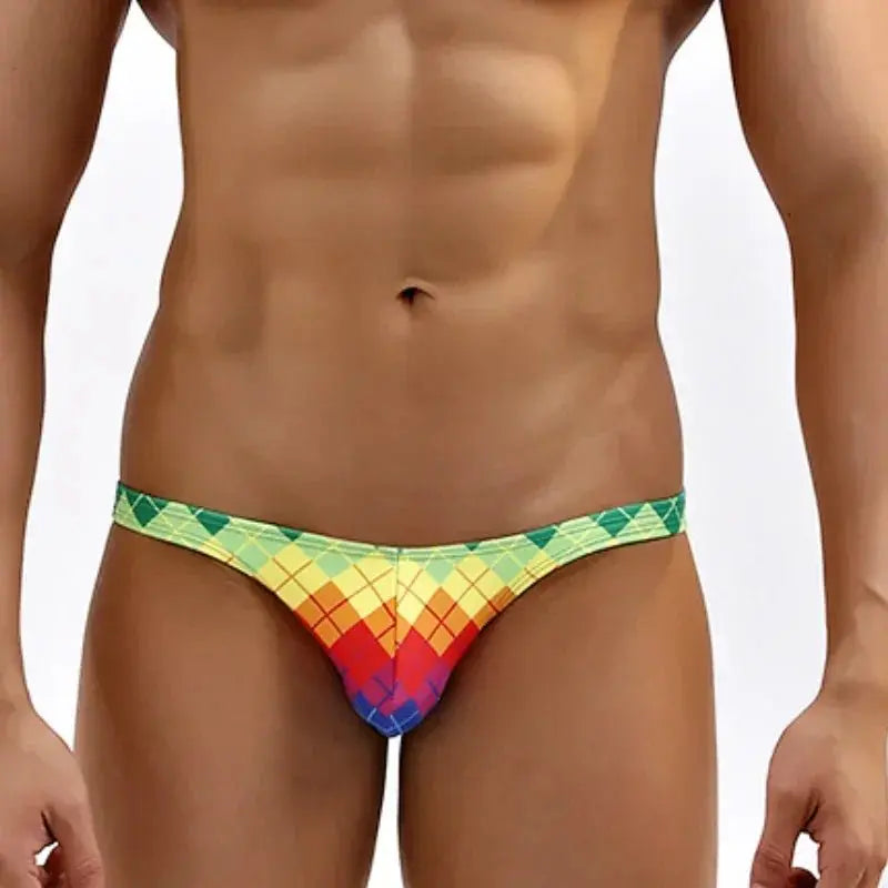 Rainbow Grid Swimwear - WOWihte