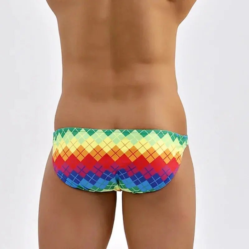 Rainbow Grid Swimwear - WOWihte