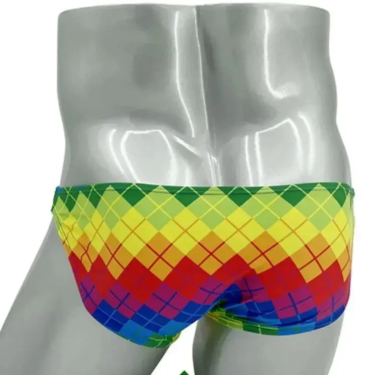 Rainbow Grid Swimwear - WOWihte