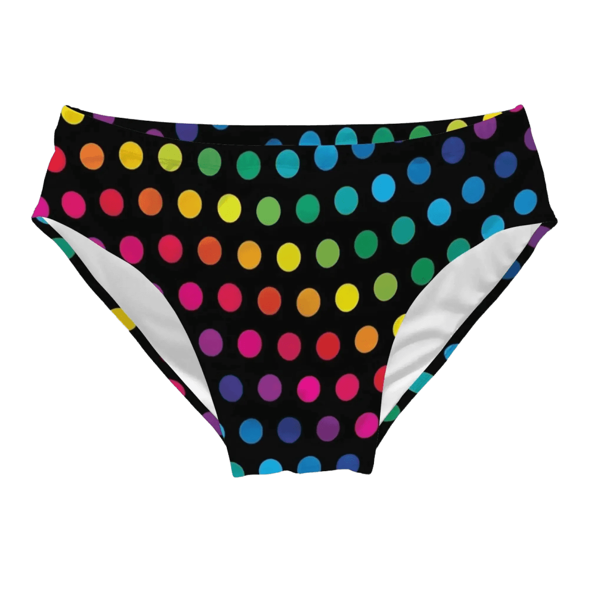 Rainbow Polka Dot Swim Briefs - WOWihte