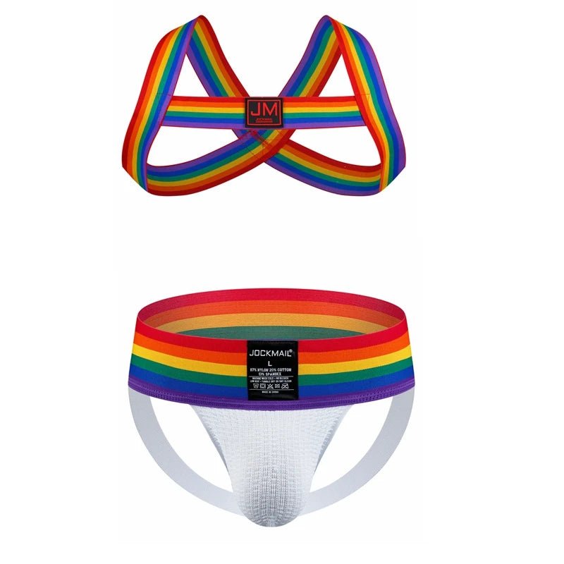Rainbow Pride Jockstrap Harness - WOWihte