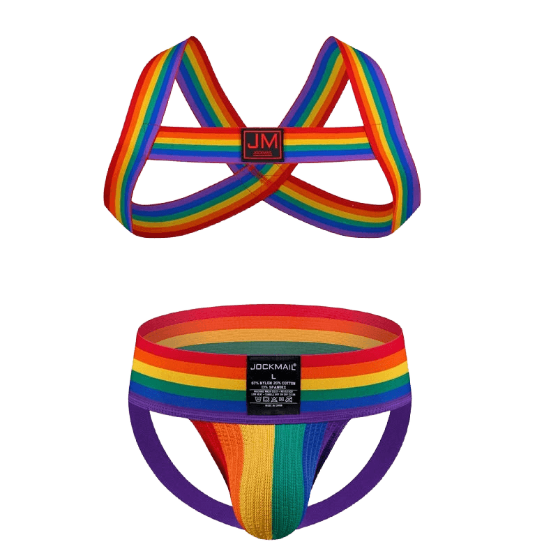 Rainbow Pride Jockstrap Harness - WOWihte