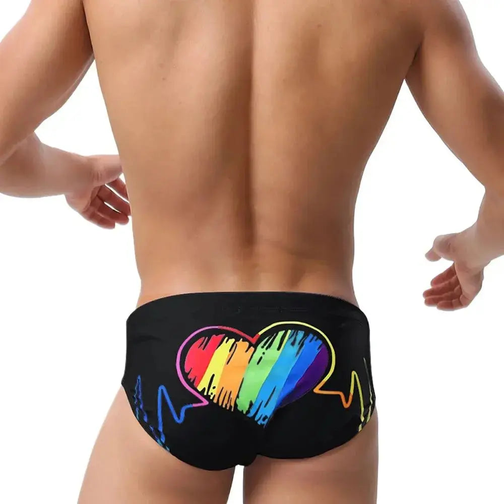 Rainbow Stretch Swimming Trunks - WOWihte