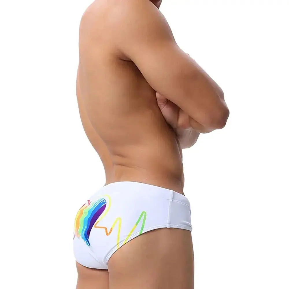 Rainbow Stretch Swimming Trunks - WOWihte