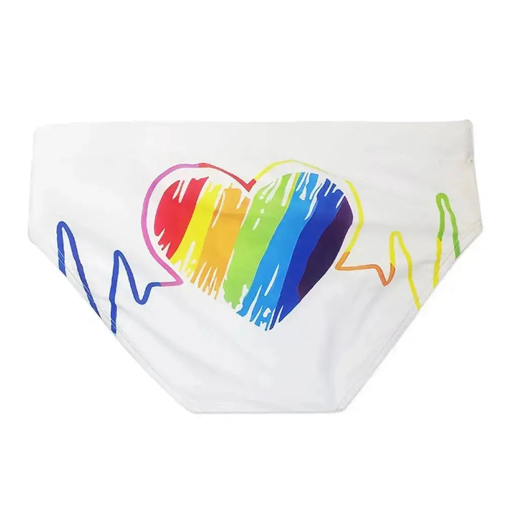 Rainbow Stretch Swimming Trunks - WOWihte