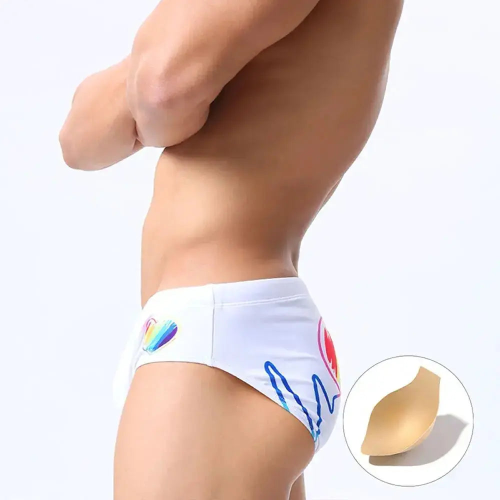 Rainbow Stretch Swimming Trunks - WOWihte