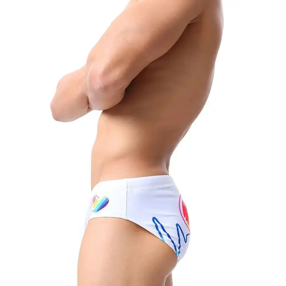Rainbow Stretch Swimming Trunks - WOWihte