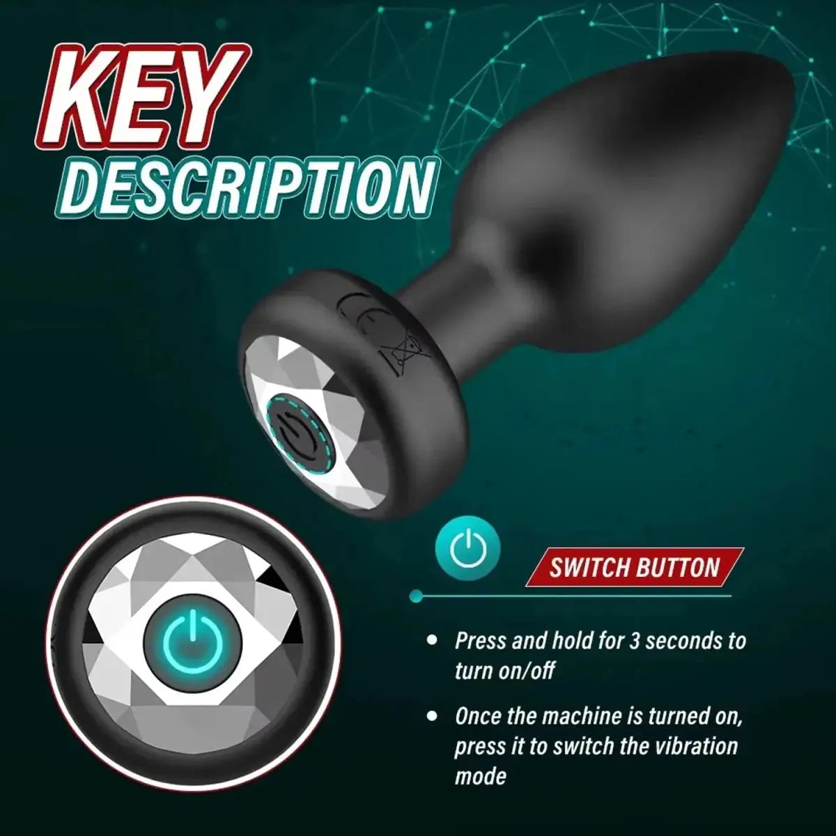 Remote Control Anal Vibrator Plug - WOWihte
