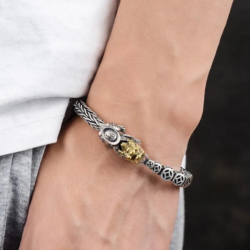 Retro Pixiu Silver Plated Bracelet - WOWihte