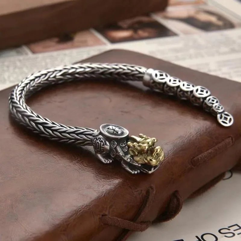 Retro Pixiu Silver Plated Bracelet - WOWihte