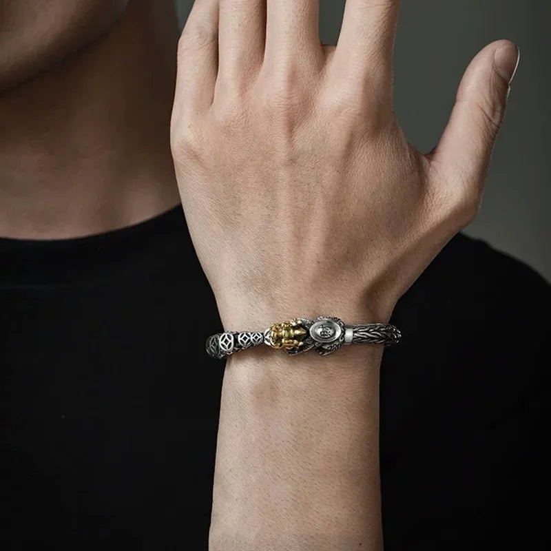 Retro Pixiu Silver Plated Bracelet - WOWihte