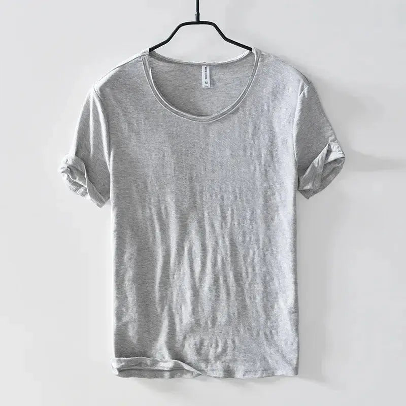 Retro Raw Edge Cotton Tee - WOWihte
