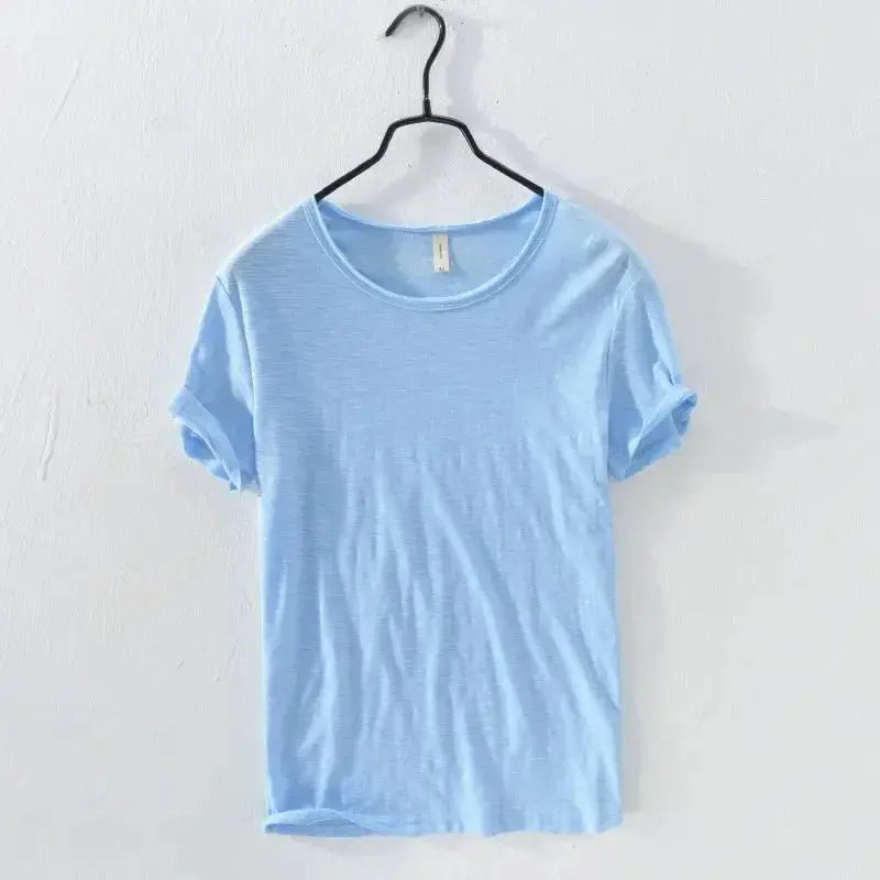 Retro Raw Edge Cotton Tee - WOWihte